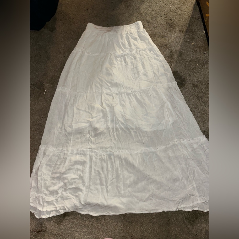 SO Women's White Maxi Skirt